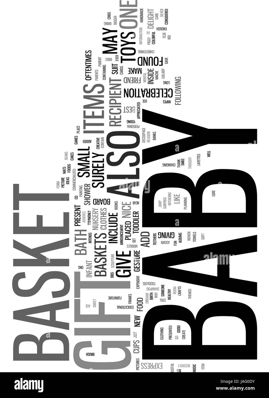 Bebe Cesta De Regalo Texto Palabra Concepto Cloud Imagen Vector De Stock Alamy