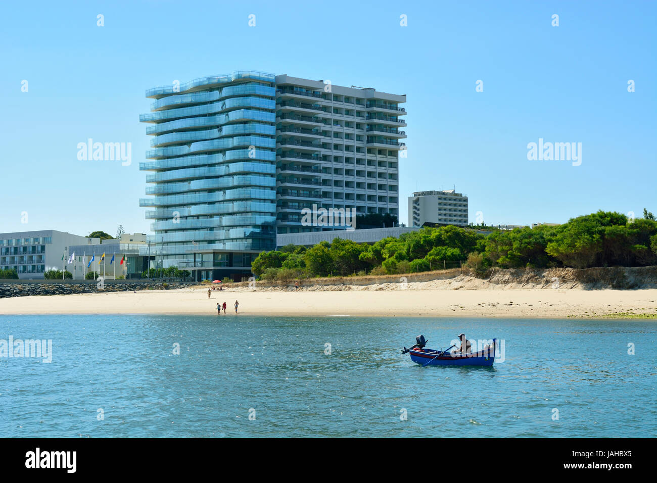 El TRÓIA resort de playa en Portugal. Foto de stock