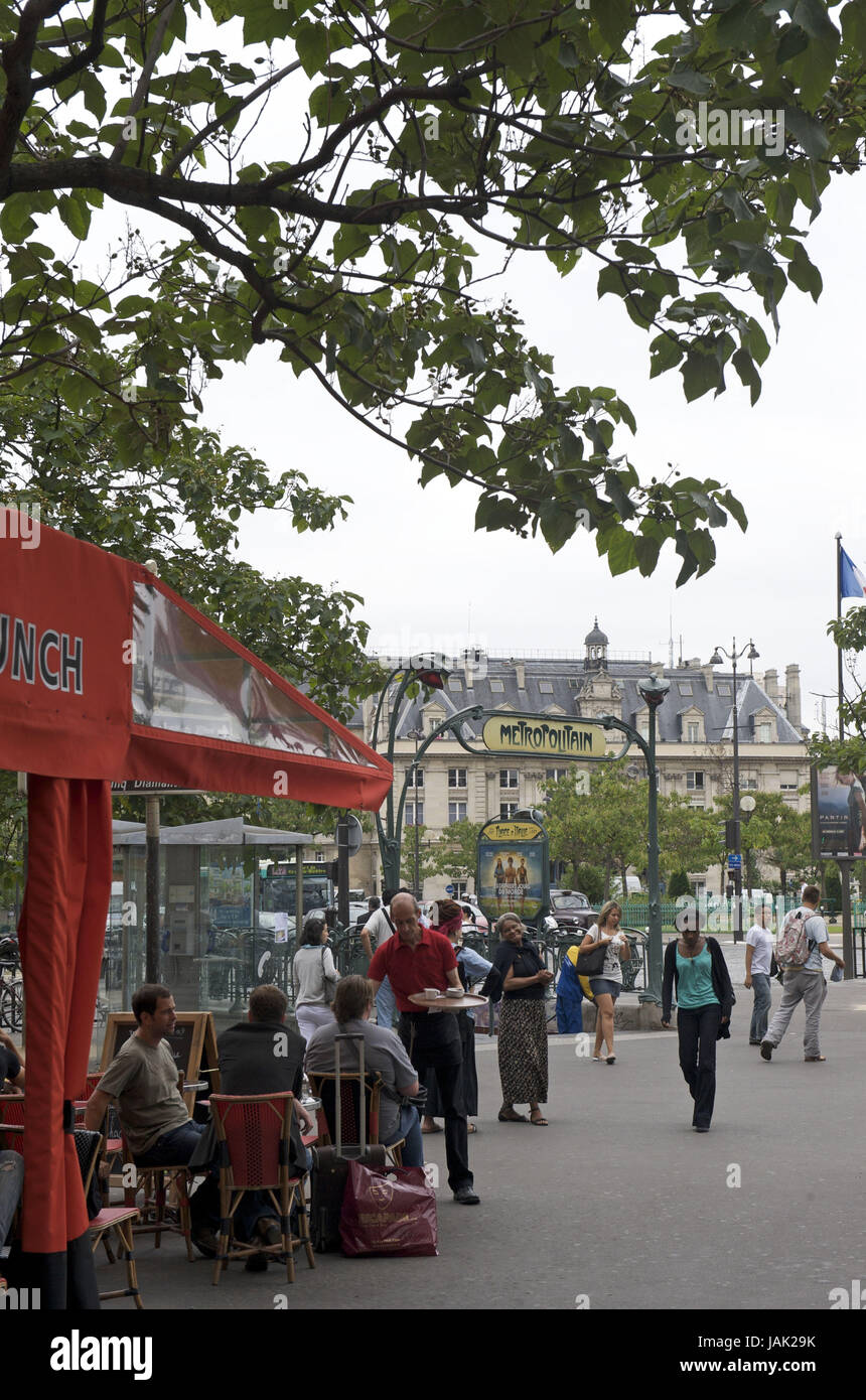 Europa,Francia,Paris,Place D'Italie,street cafe, Foto de stock