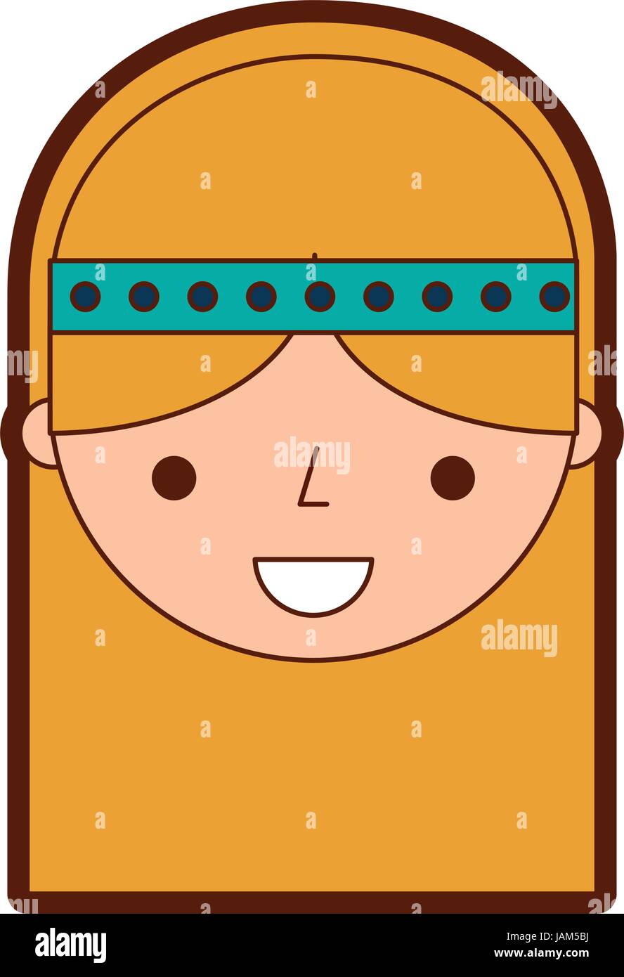 Mujer de carácter estilo hippie Imagen Vector de stock - Alamy