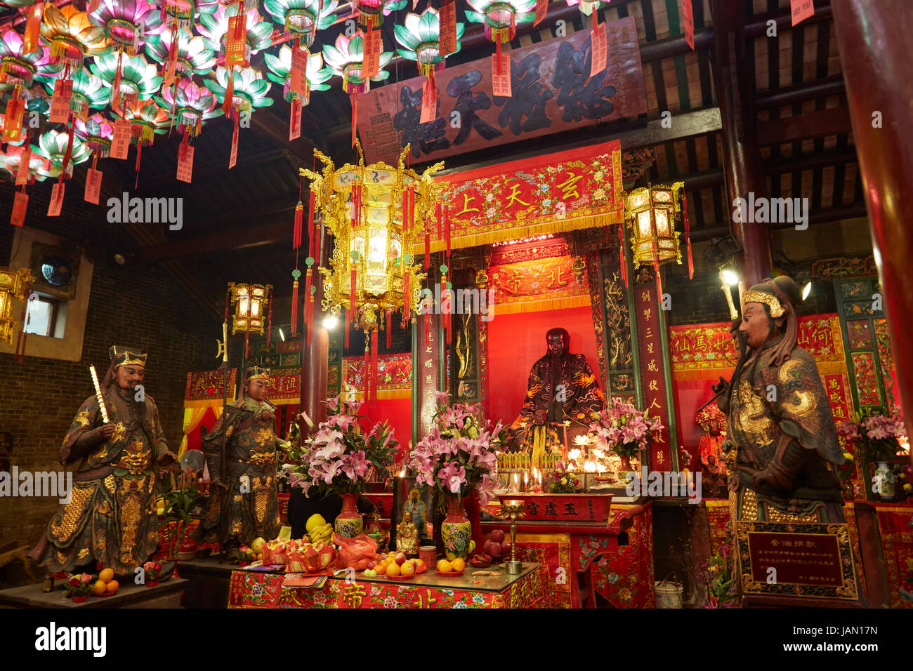 Histórico Templo Tai Pak (1863), Wan Chai, Hong Kong Island, Hong Kong, China Foto de stock