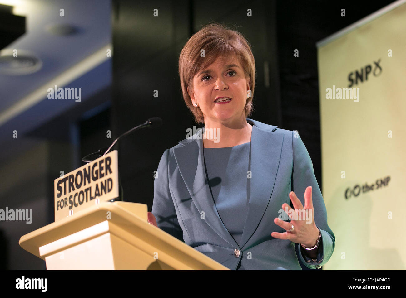 Primer ministro Nicola Sturgeon del SNP Foto de stock