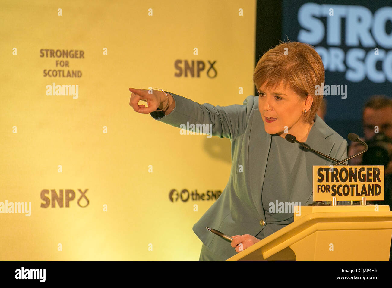 Primer ministro Nicola Sturgeon del SNP Foto de stock