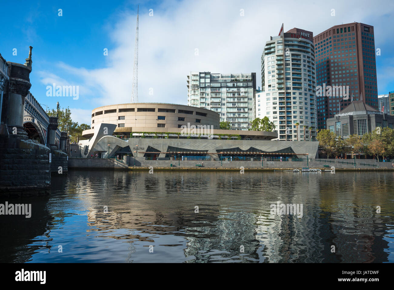 Hamer Hall Southbank Artes y Ocio Recinto en Río Yarra Melbourne Australia Foto de stock