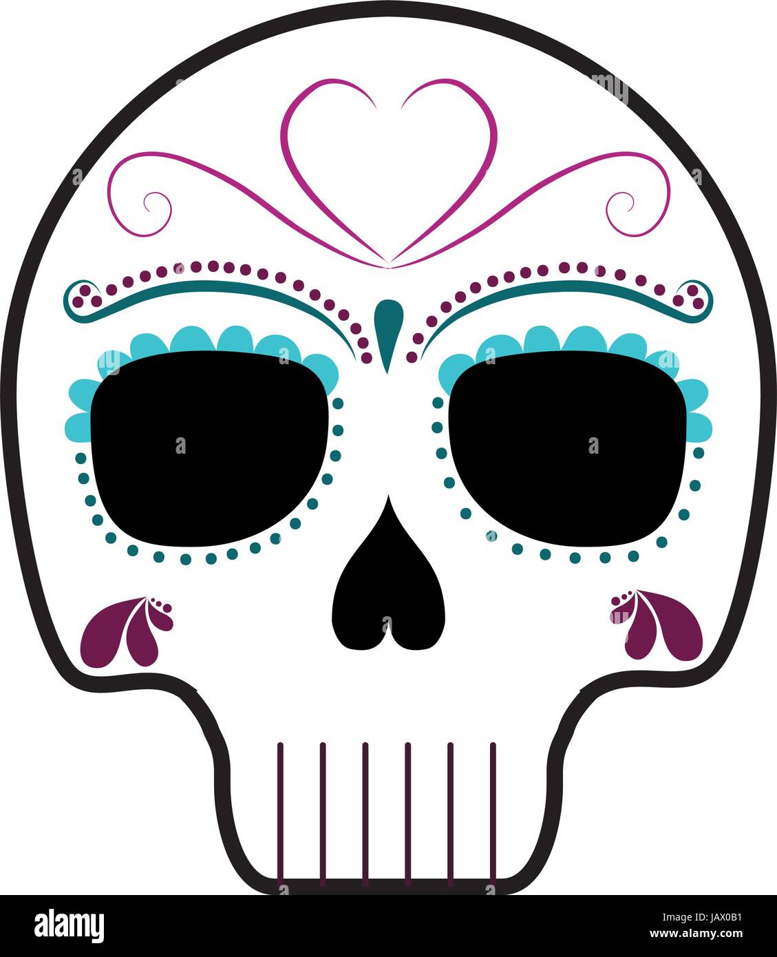 Icono de calavera mexicana Imagen Vector de stock - Alamy