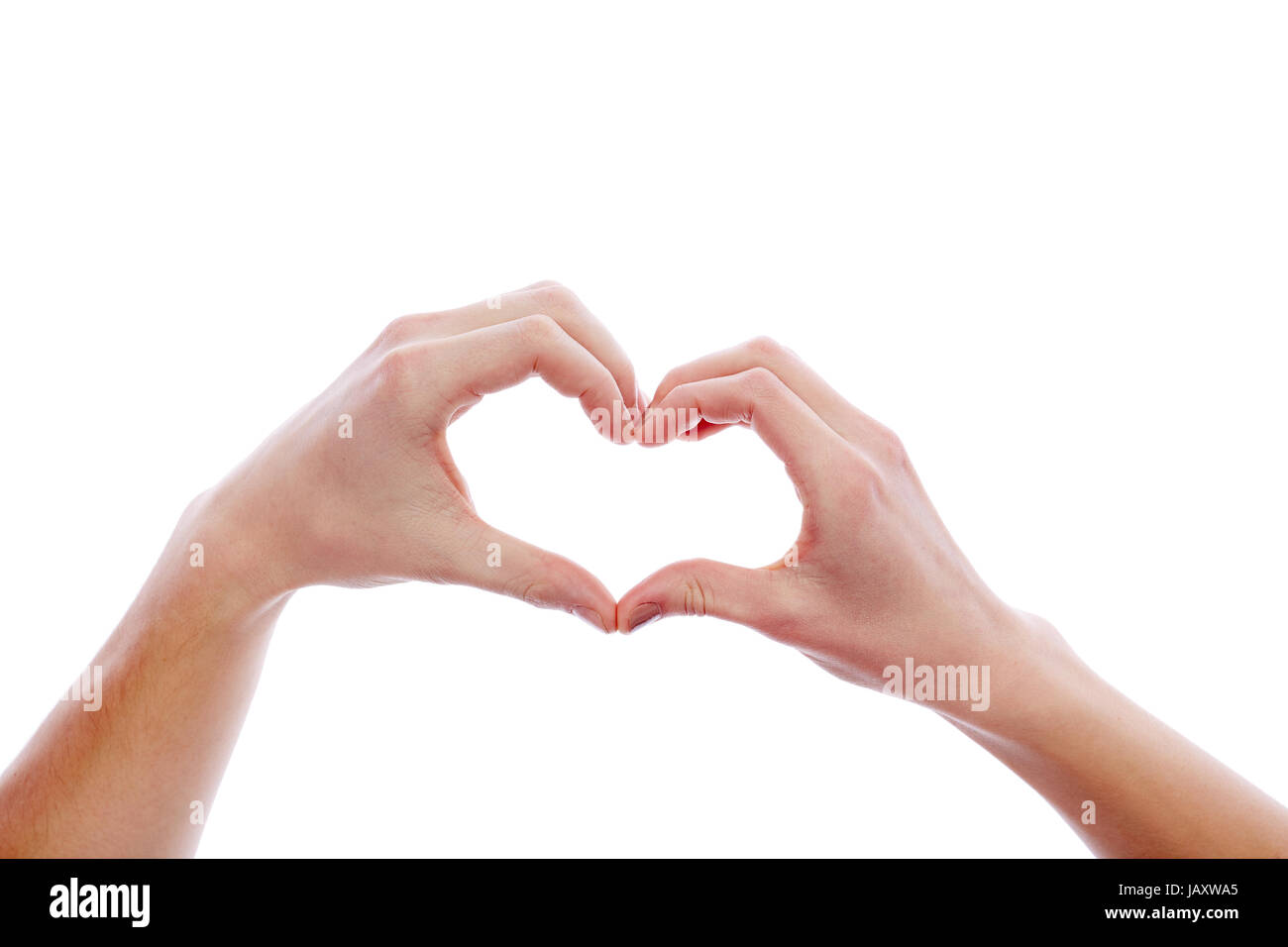 Fechas de jóvenes manos hacer corazón en forma aislada Fotografía de stock  - Alamy