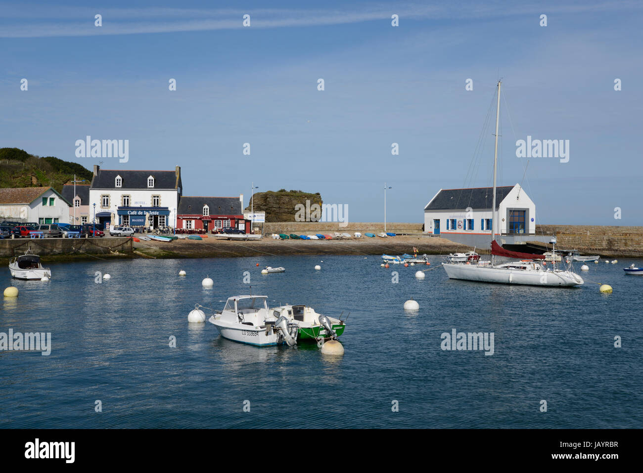 Puerto tudy, Ile de Groix, Hafen , Bretagne, Frankreich, Schiff