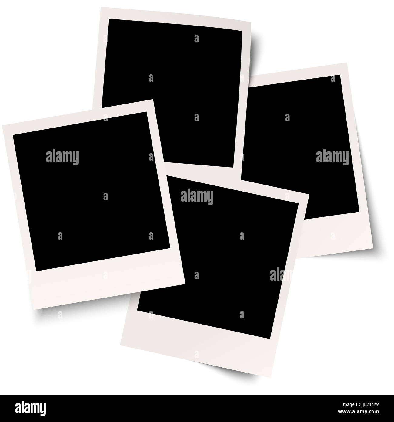 4 polaroids con sombra Fotografía de stock - Alamy