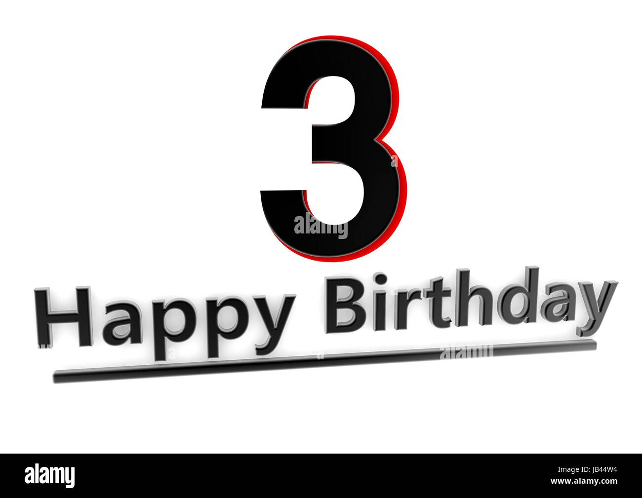Un Feliz cumpleaños con letras negras sombras und un número grande como  socorro con bordes rojos Fotografía de stock - Alamy
