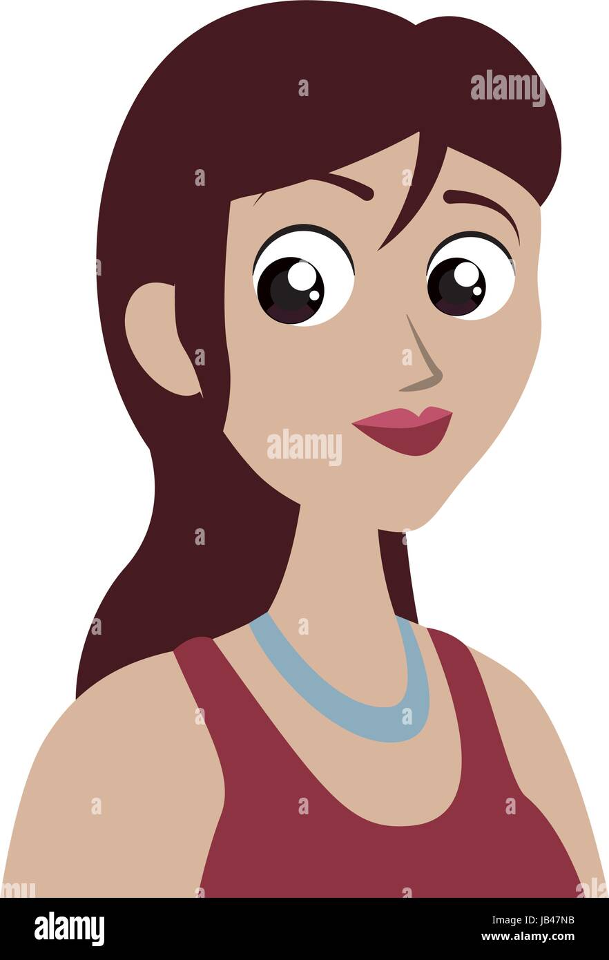 Cara de mujer de dibujos animados Imagen Vector de stock - Alamy Cara de mujer de dibujos animados Imagen Vector de stock - Alamy