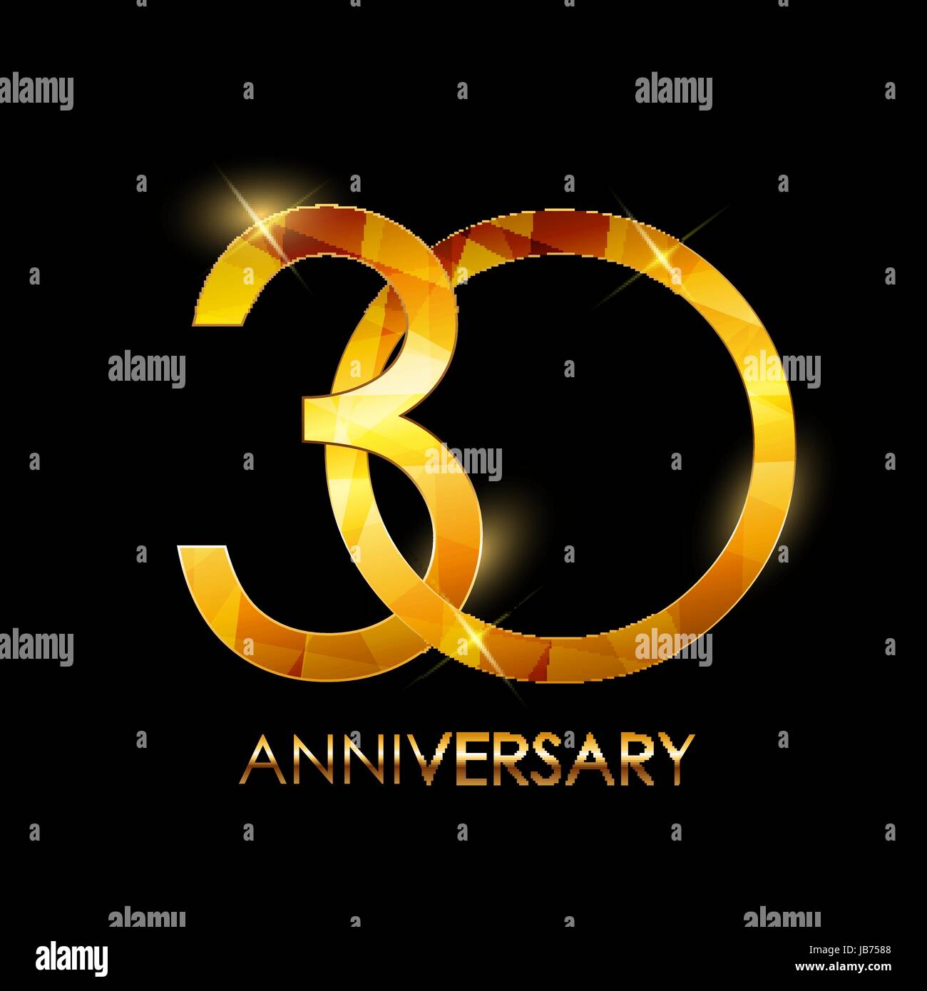 Plantilla de 30 años aniversario felicitaciones ilustración vectorial EPS10  Imagen Vector de stock - Alamy