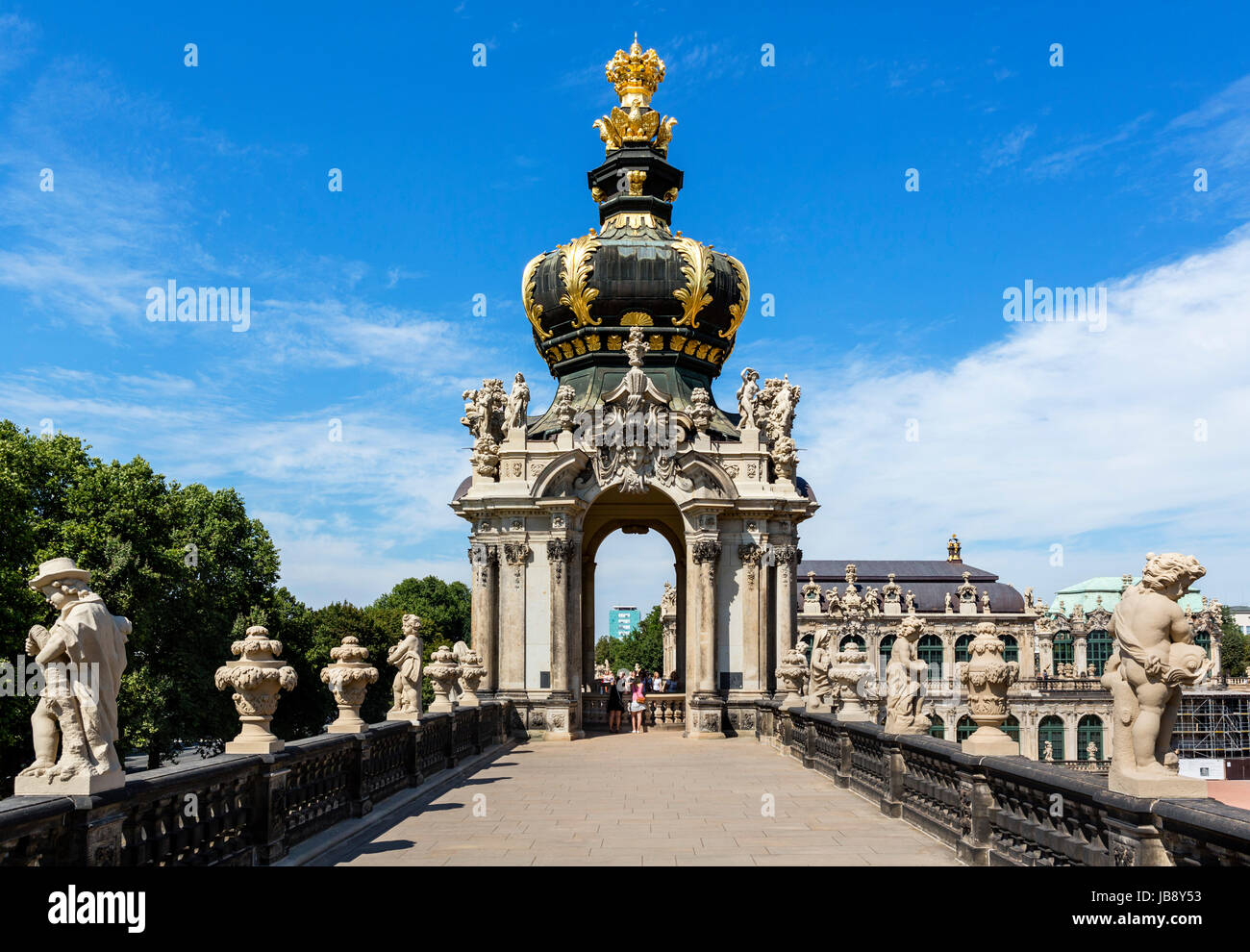El palacio Zwinger, Dresde, Sajonia, Alemania Foto de stock