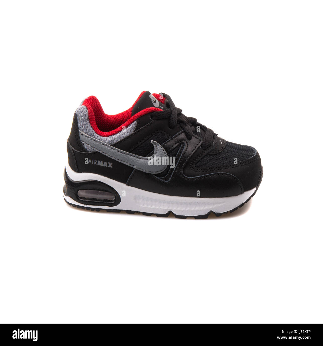 Nike Air Max Command (TD) en negro, gris y rojo pequeños zapatos deportivos  - 412229-065 Fotografía de stock - Alamy