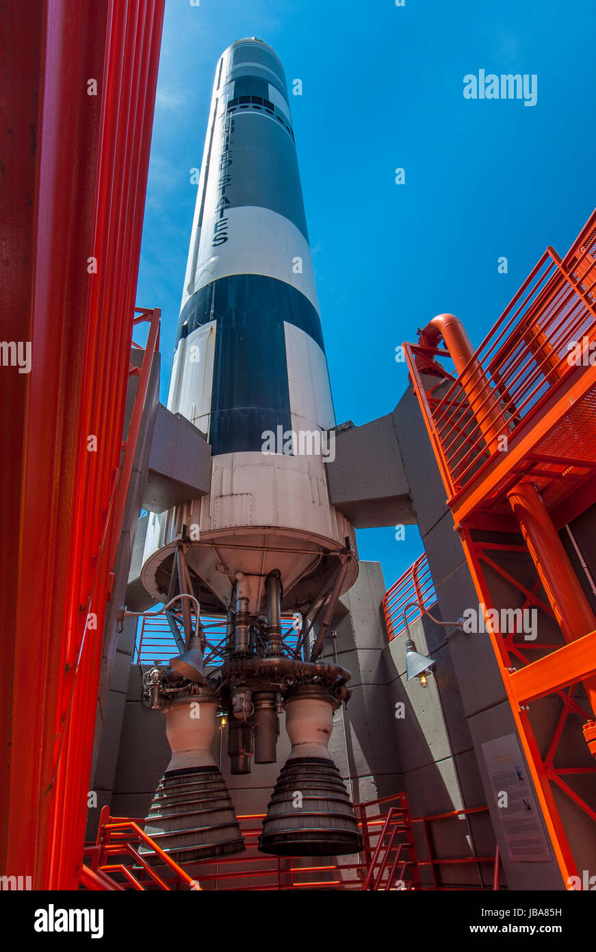 LC19 llama cuchara, Gemini en el cohete Titan, Kansas Cosmosphere y Space Center, Hutchinson, Kansas. Foto de stock