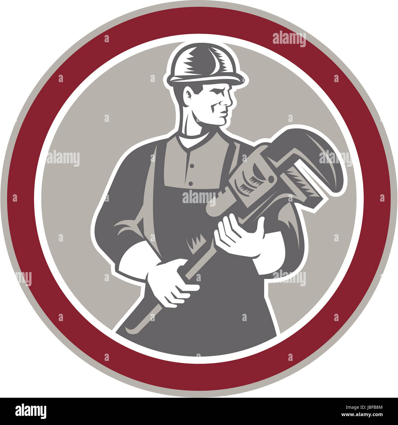 Representación Mono Mecánico Sosteniendo Una Llave Neumático Ilustración de  stock de ©gouraudstudio #203621068