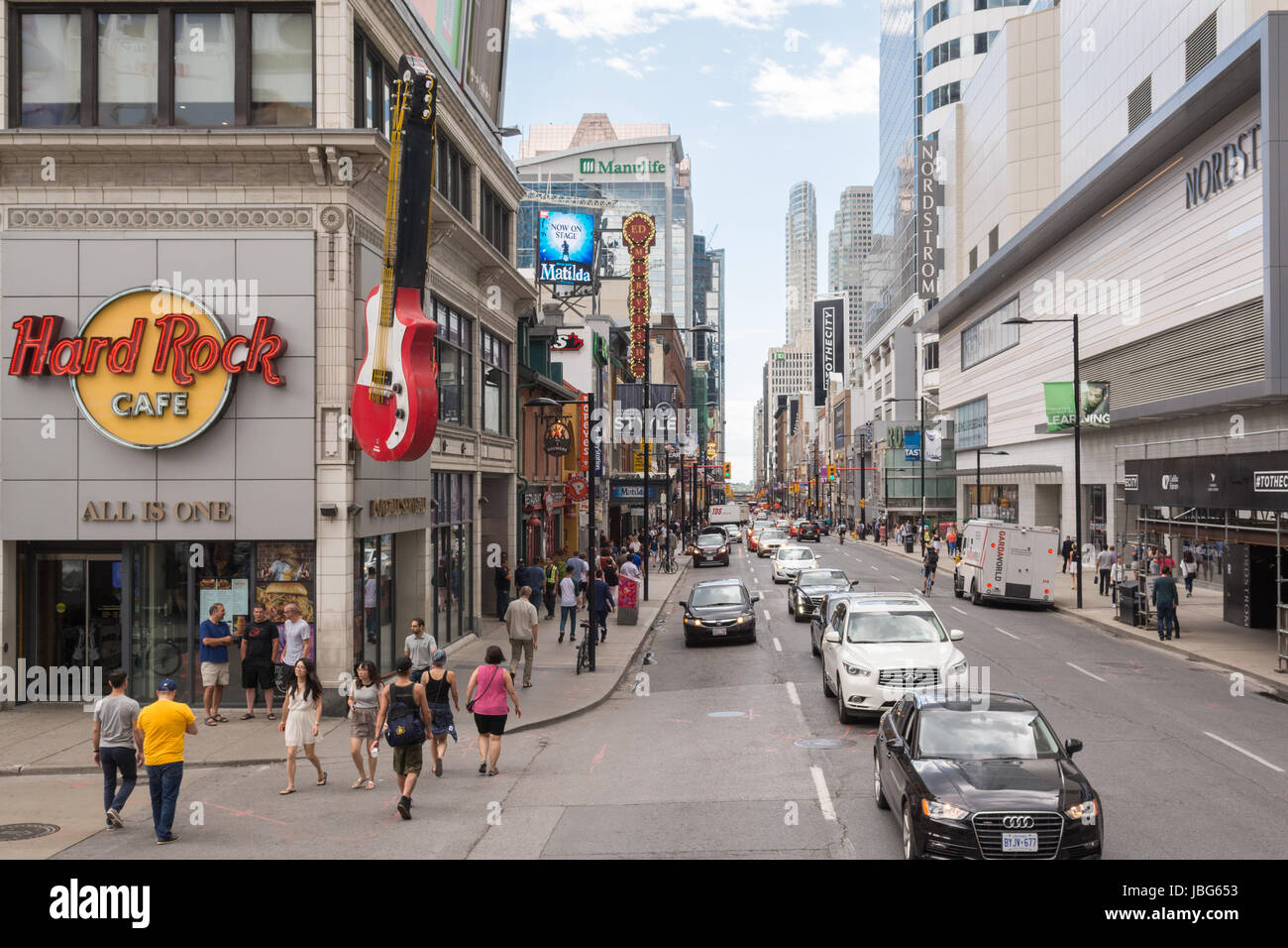 Yonge Street, el centro de Toronto, Ontario, Canadá Foto de stock