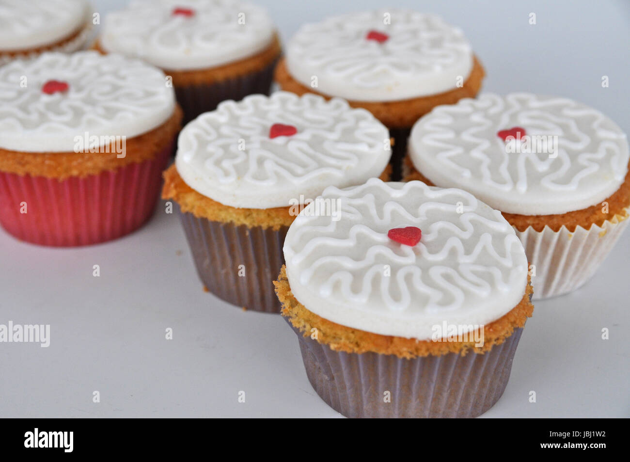 Cupcakes de boda Foto de stock