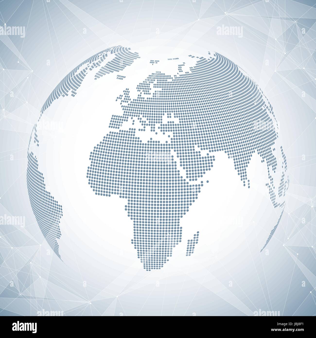 Resumen Antecedentes tridimensional planeta. Antecedentes La comunicación virtual o compuestos de partículas. Conexión de red global y líneas plexo. Minimalista diseño caótico, ilustración vectorial. Ilustración del Vector