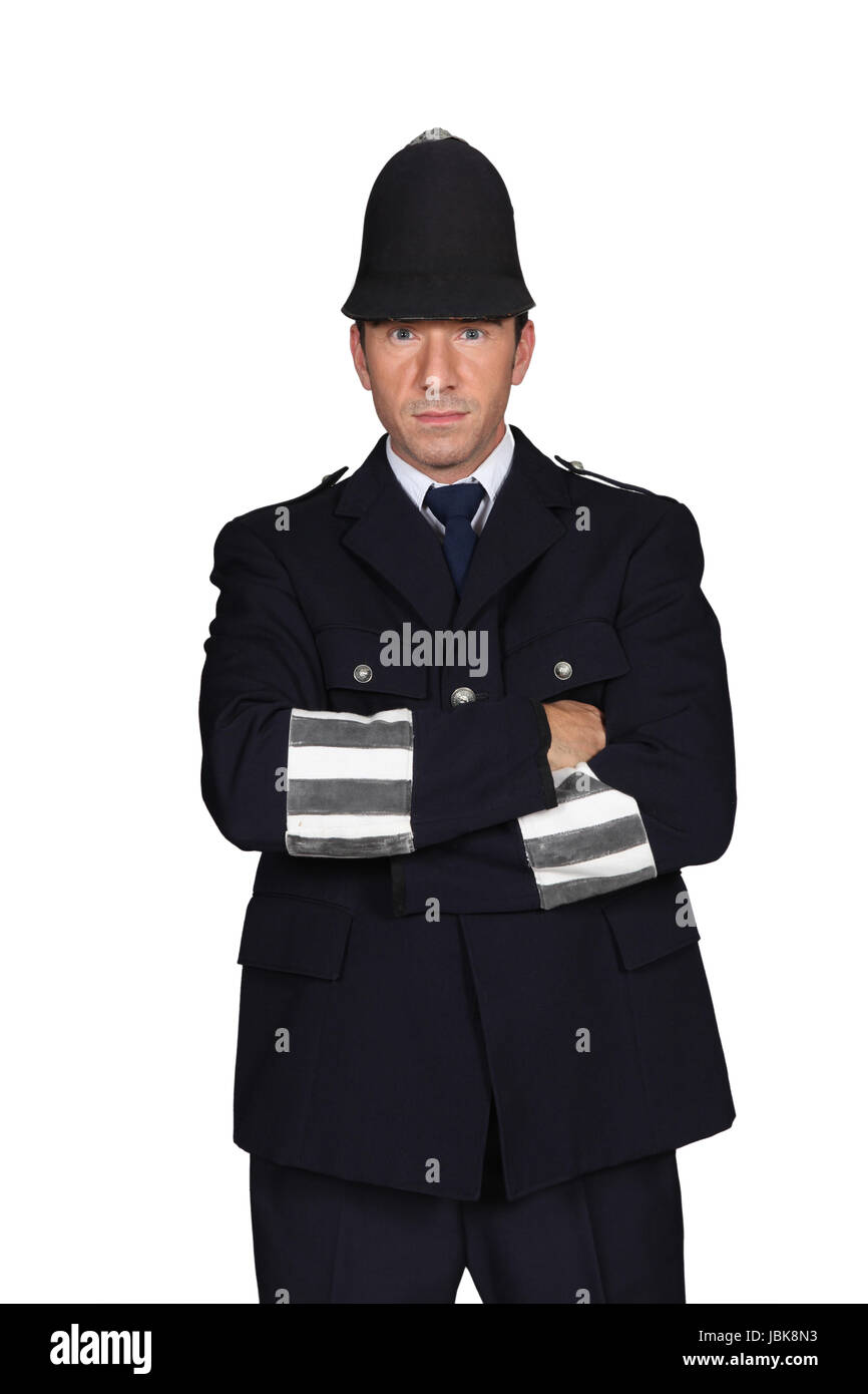 Traje de policía inglés stock - Alamy