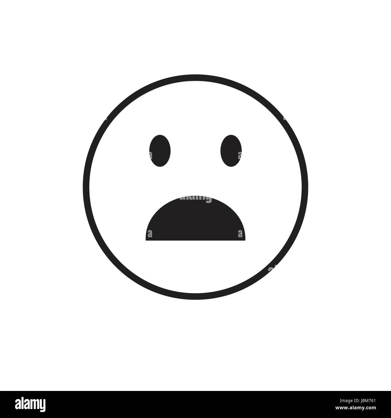 Cartoon Conmocionados personas icono emoción Imagen Vector de stock - Alamy