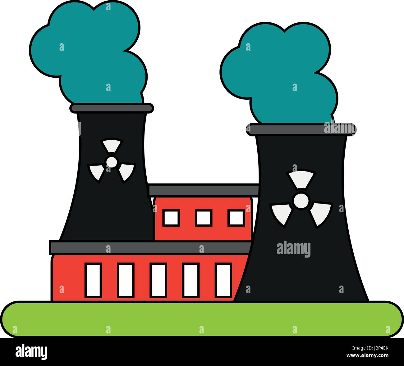 Ilustración de fábrica plana de dibujos animados Imagen Vector de stock -  Alamy