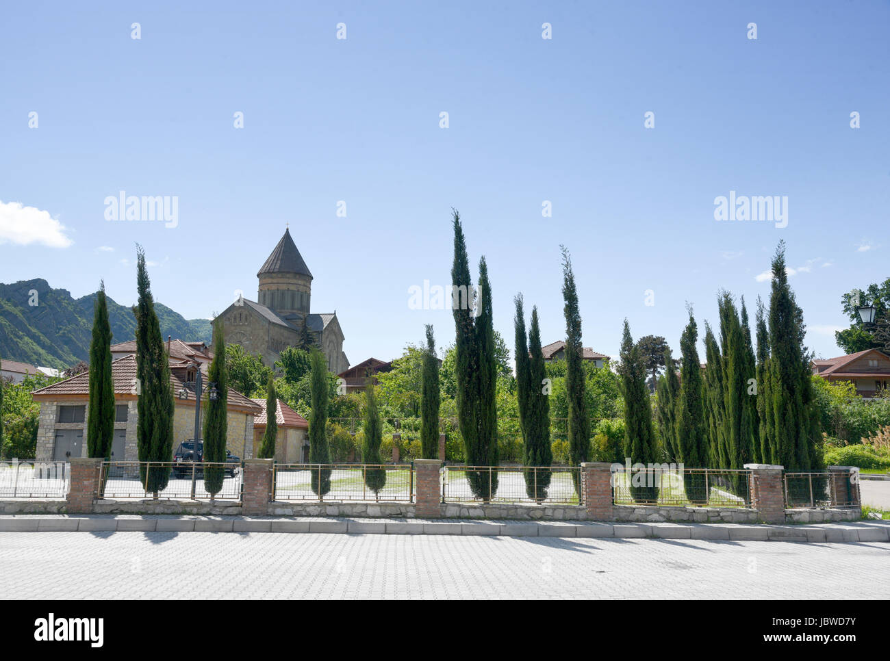 Georgia, Mtskheta, la Catedral de Sveti-Tskhoveli Foto de stock