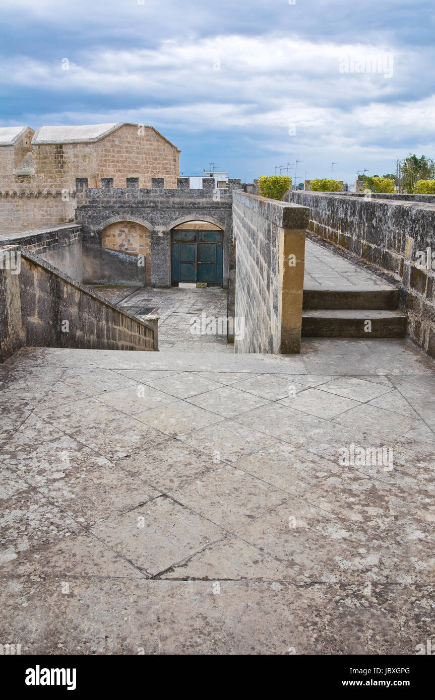 Castillo de Monti de Corigliano d'Otranto. Puglia. Italia. Foto de stock