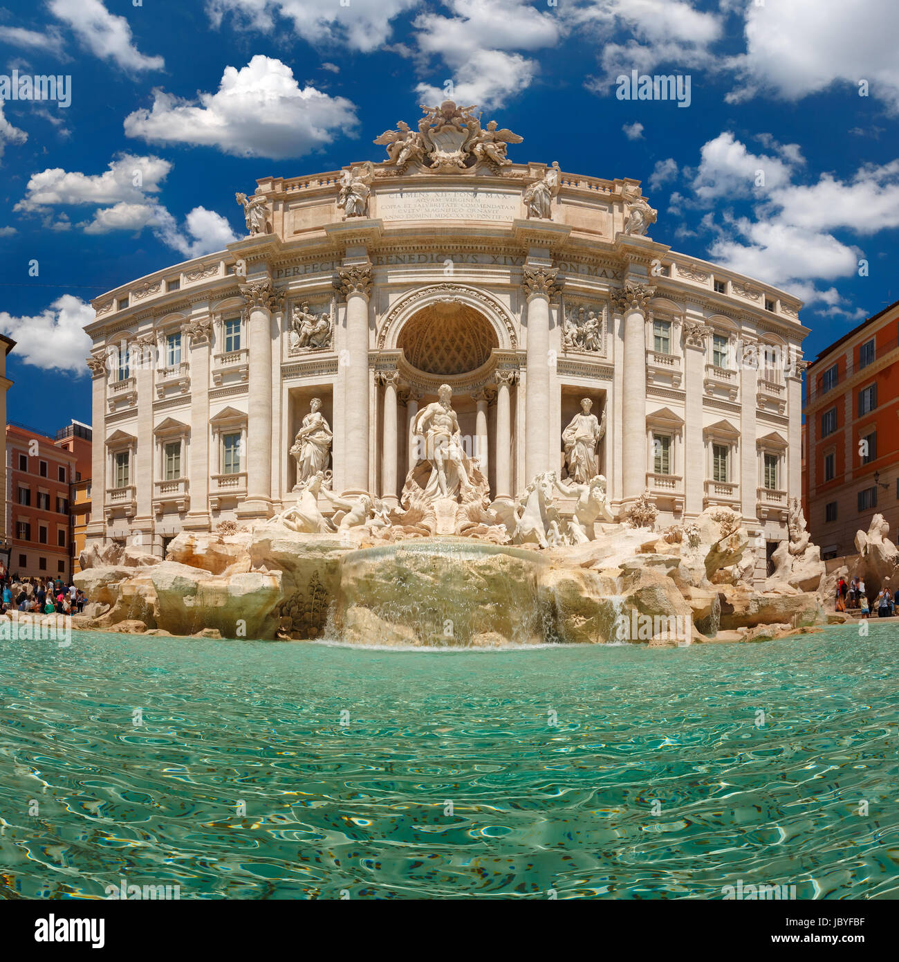 La fontana de Trevi o la Fontana di Trevi, en Roma, Italia Foto de stock