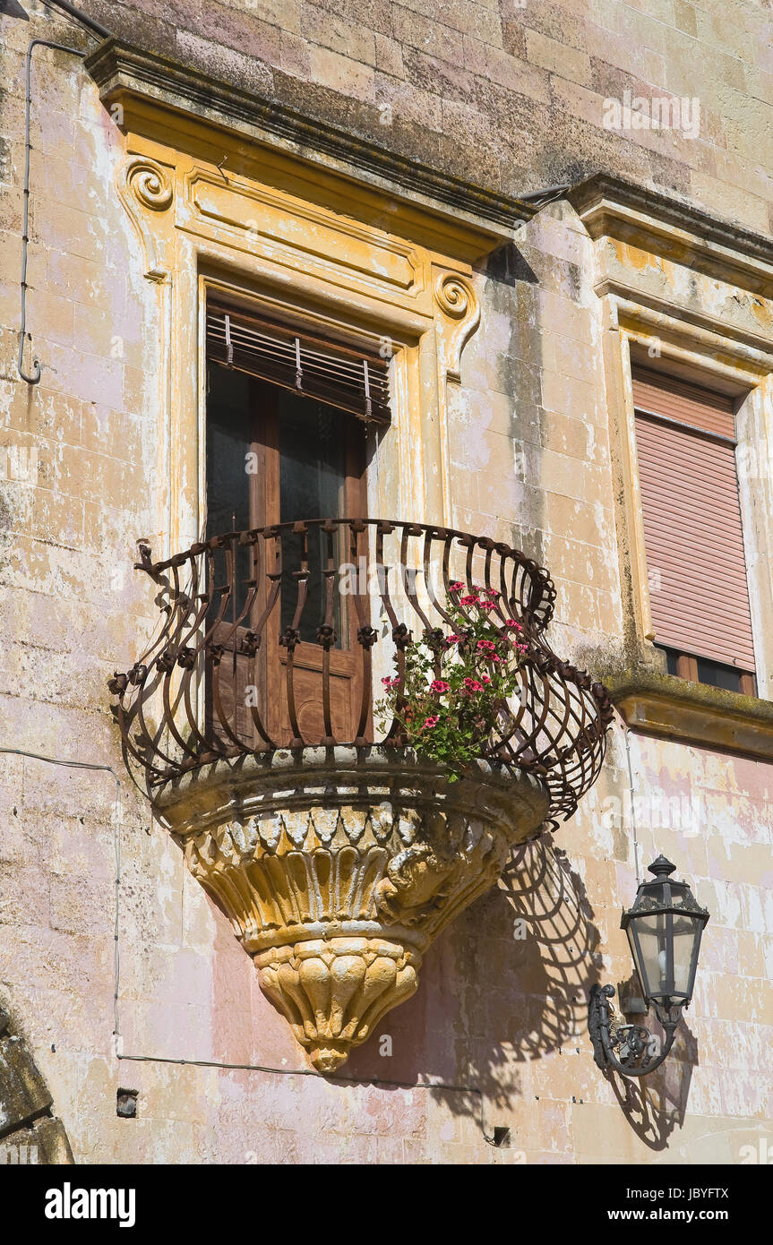 Palacio histórico. Corigliano d'Otranto. Puglia. Italia. Foto de stock