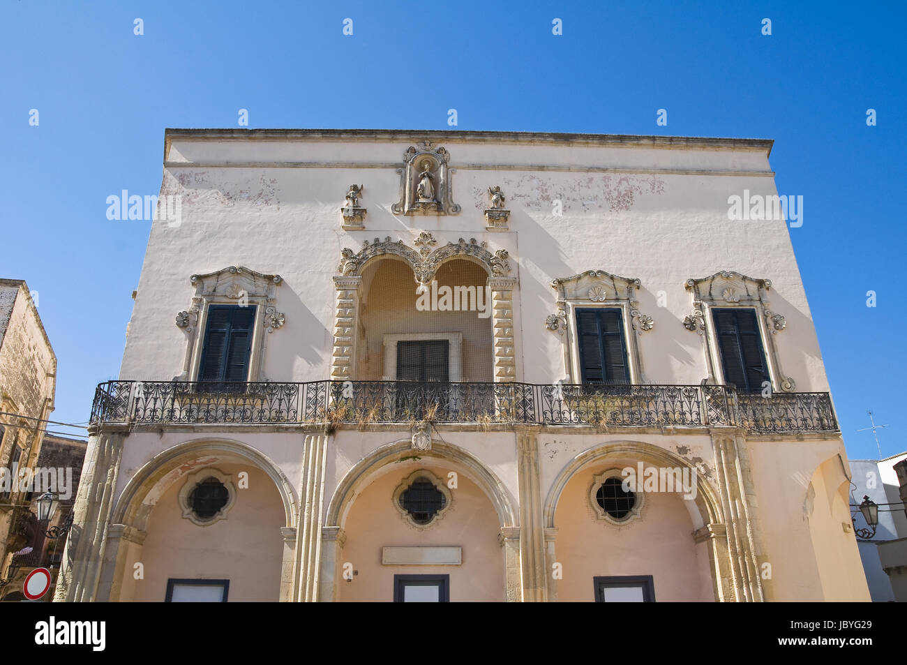 Comi palace. Corigliano d'Otranto. Puglia. Italia. Foto de stock