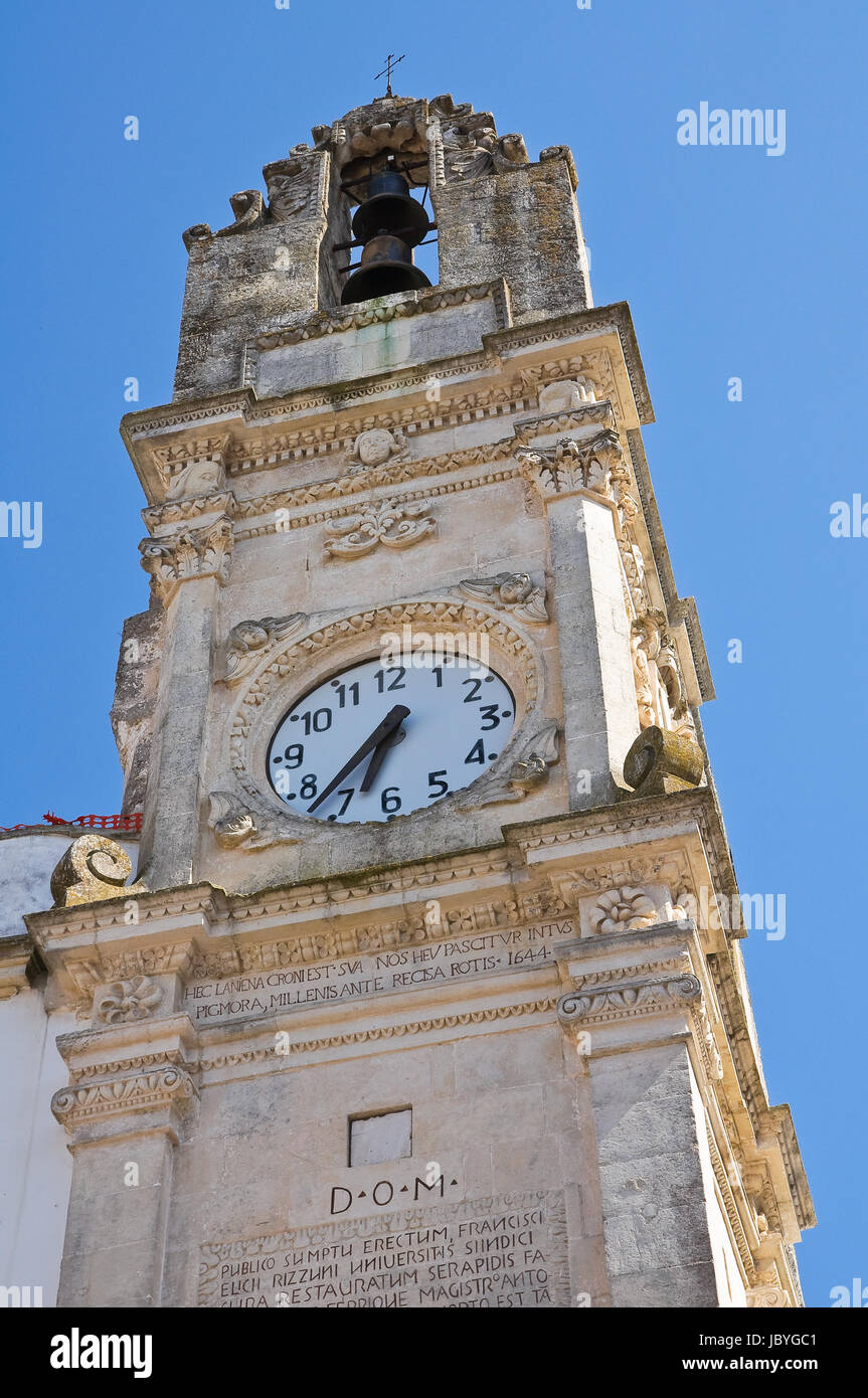 Clocktower. Corigliano d'Otranto. Puglia. Italia. Foto de stock