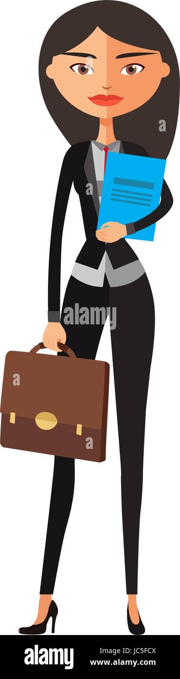 Mujer Asiatica Del Banquero El Empleado De La Oficina Esta Dispuesta A Trabajar Con Las Gafas Mujer Secretaria Ilustracion Vectorial De Dibujos Animados Plana Imagen Vector De Stock Alamy