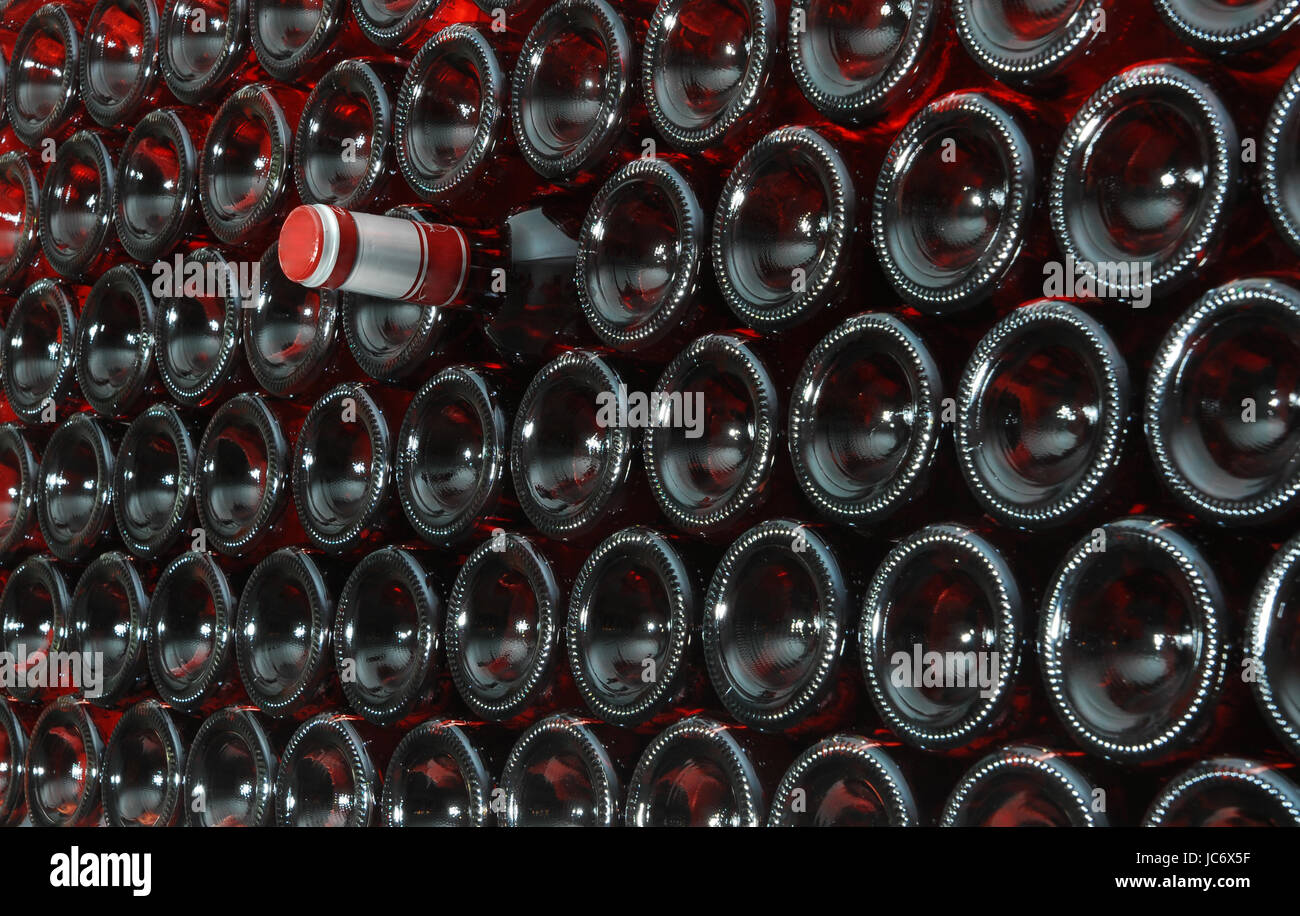 botellas de vino Foto de stock