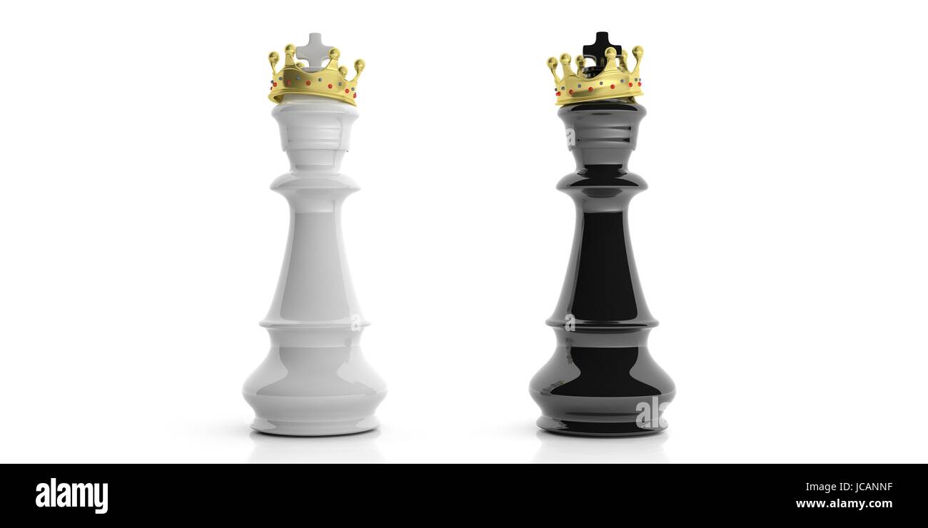 Ajedrez con tablero de ajedrez y reloj de ajedrez sobre un fondo azul.  representación 3d