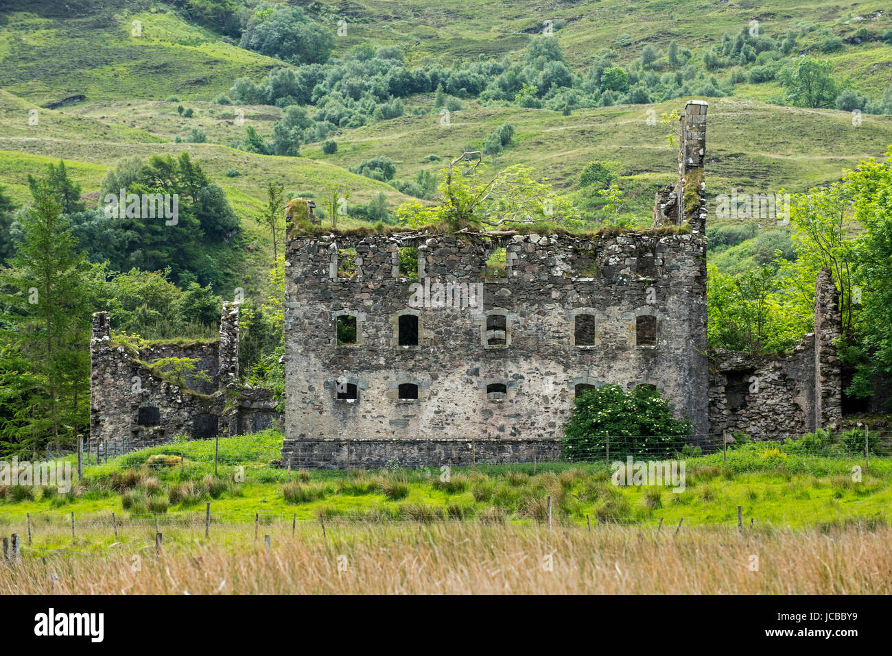 Siglo XVIII Bernera cuarteles cerca de Glenelg, Ross y Cromarty en West Highlands de Escocia Foto de stock