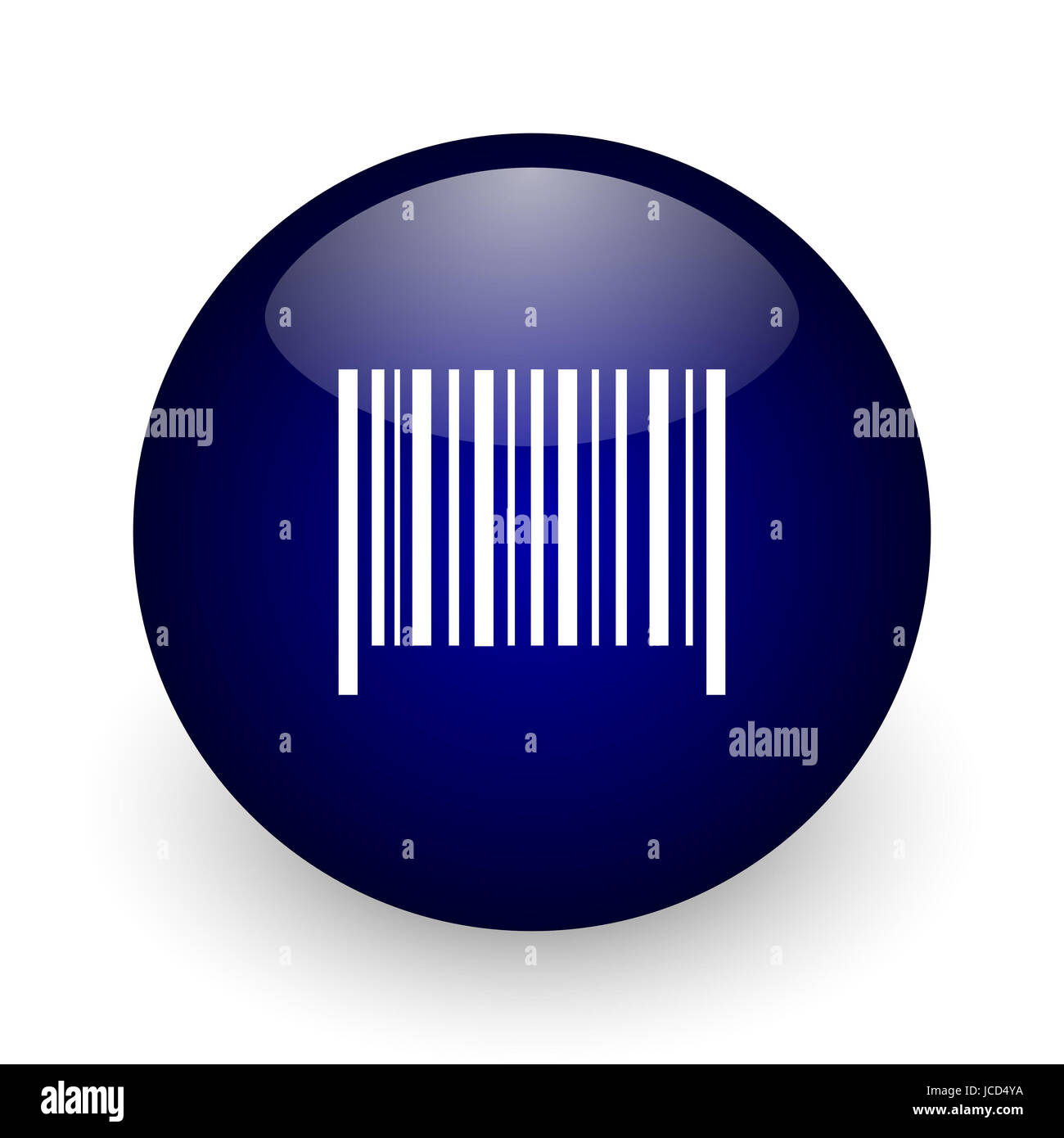 Código de barras azules icono web bola brillante sobre un ...