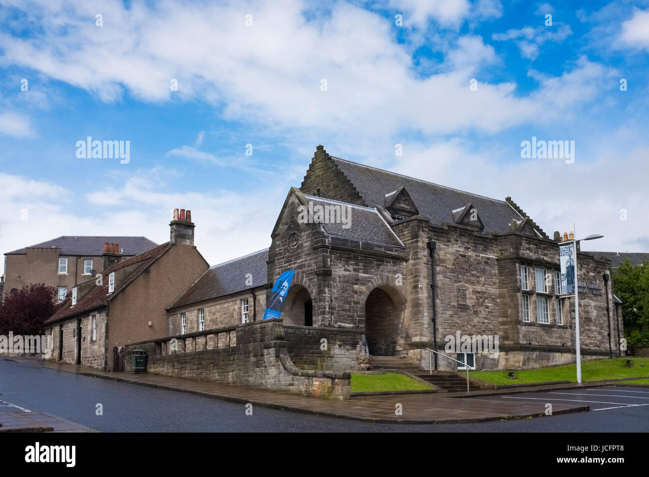 Andrew Carnegie Museo Casa Natal en Dunfermline, Fife, Escocia Foto de stock