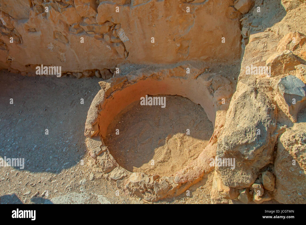 Las ruinas de la fortaleza de Masada, Israel Foto de stock