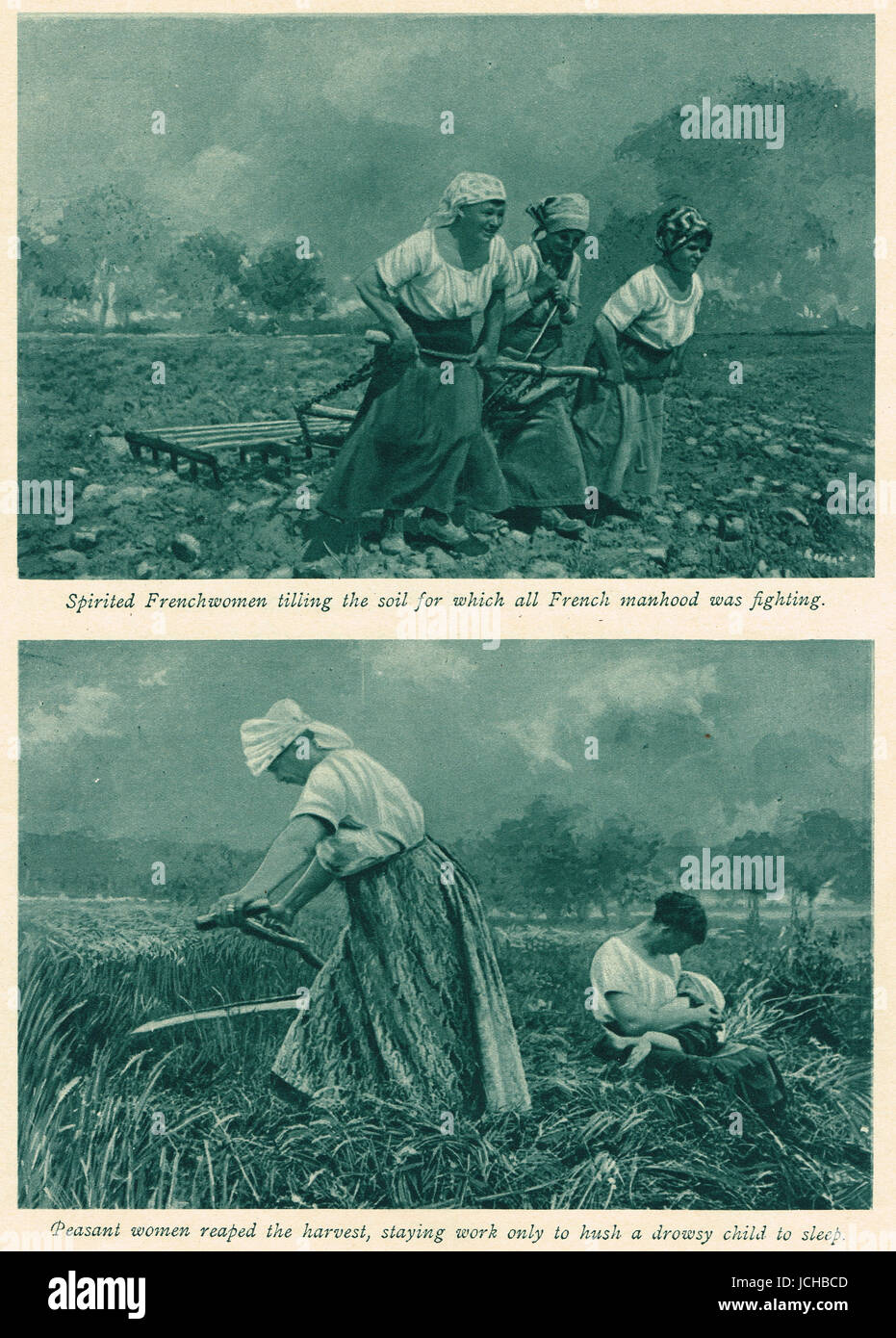 La movilización de las mujeres francesas durante la primera guerra mundial Foto de stock