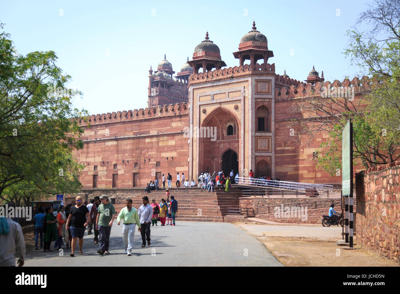 Jama Masjid, el Oder, el Dargah Moschee, Fatehpur Sikri, Uttar Pradesh, Indien, india Foto de stock