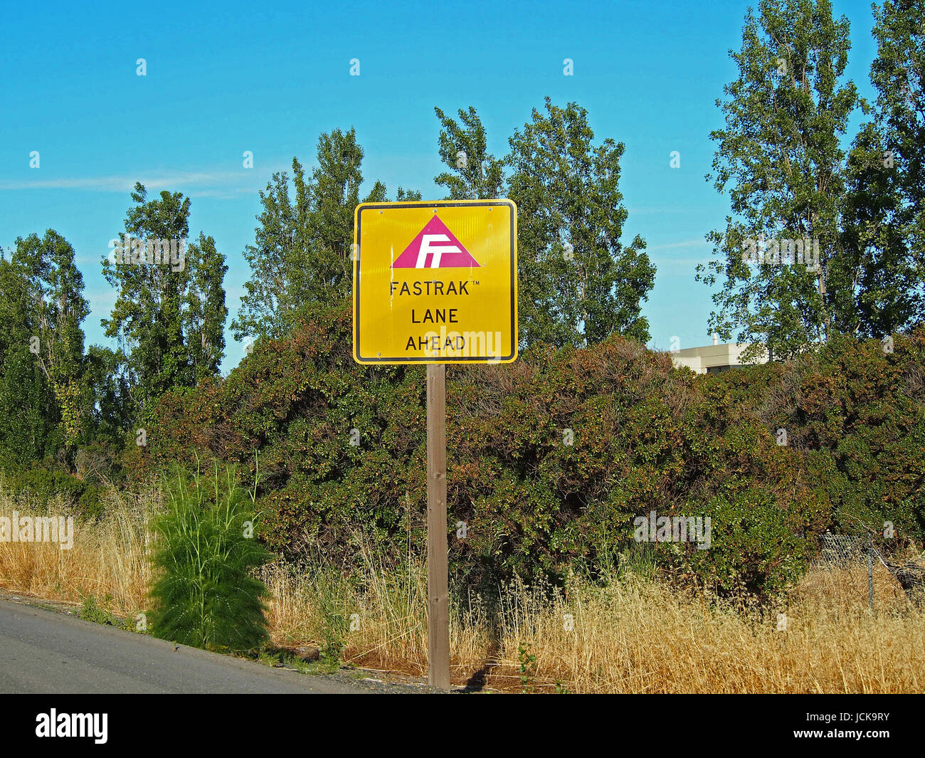 Fastrak lane signo Fremont, California Foto de stock