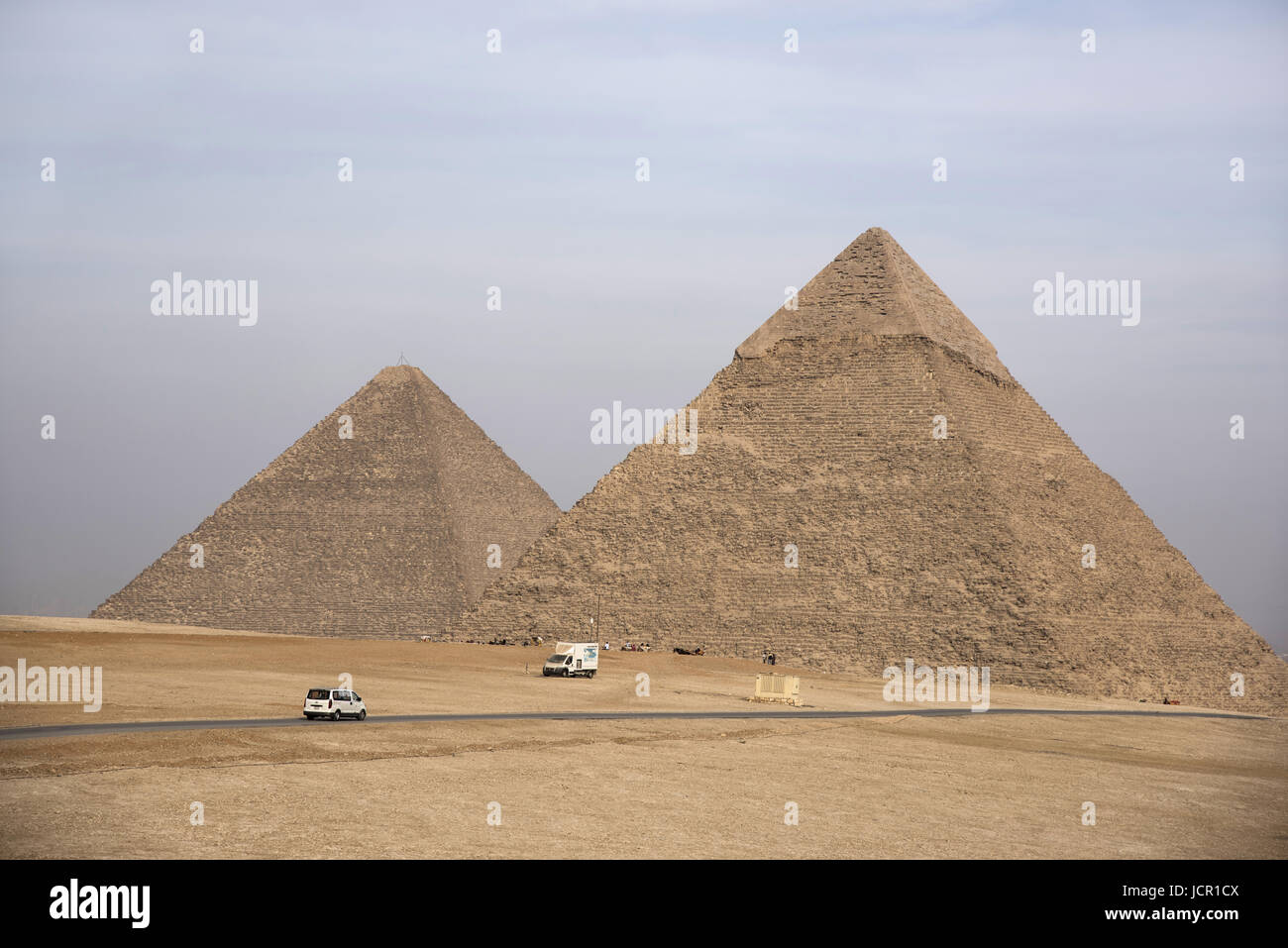 Pirámides, es la más antigua de las siete maravillas del mundo antiguo y la única que se conservan casi intactos, con base en una marca en una cámara interior Foto de stock