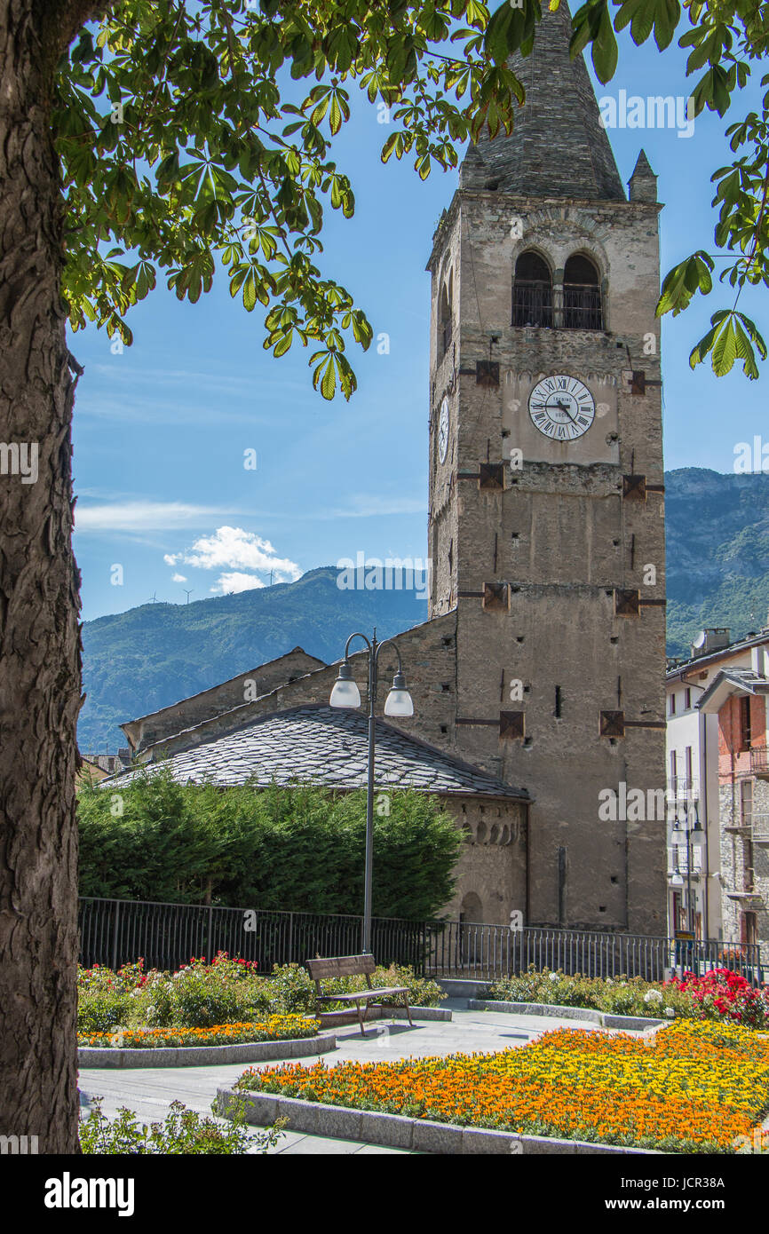 San Vicente Valle d'Aosta Italia Foto de stock