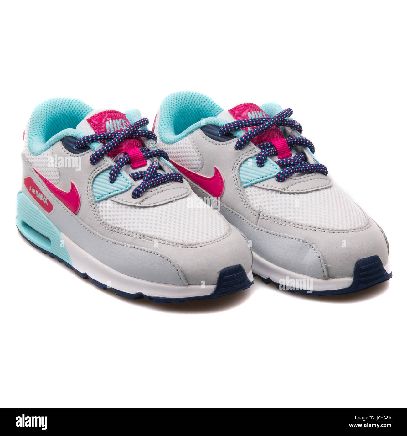 Nike Air Max 90 Malla (TD), blanco, gris, rosa y turquesa Toddler's  calzados running - 724857-102 Fotografía de stock - Alamy