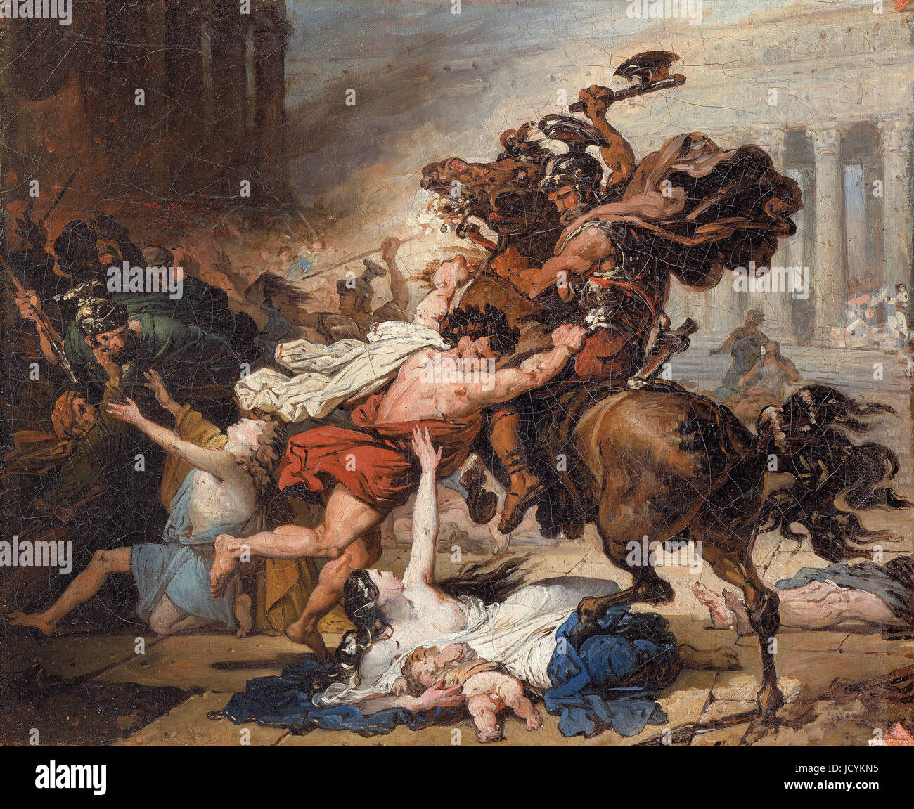 Francois Joseph Heim, Estudio de la destrucción de Jerusalén por los romanos 1794 Óleo sobre lienzo. El Museo Judío, la ciudad de Nueva York, EE.UU.. Foto de stock