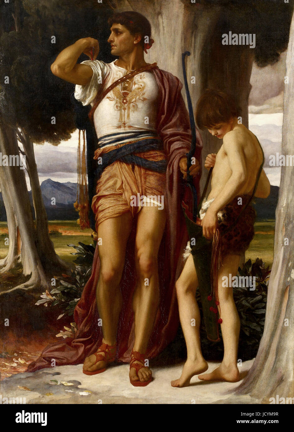 Frederic Leighton, Jonathan Token a David. Circa 1868. Óleo sobre lienzo. Instituto de Artes de Minneapolis, Minnesota, USA. Foto de stock