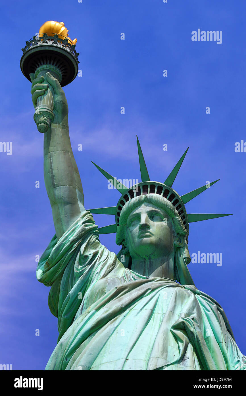 La Estatua de la libertad, de la ciudad de Nueva York, Nueva York, EE.UU. Foto de stock