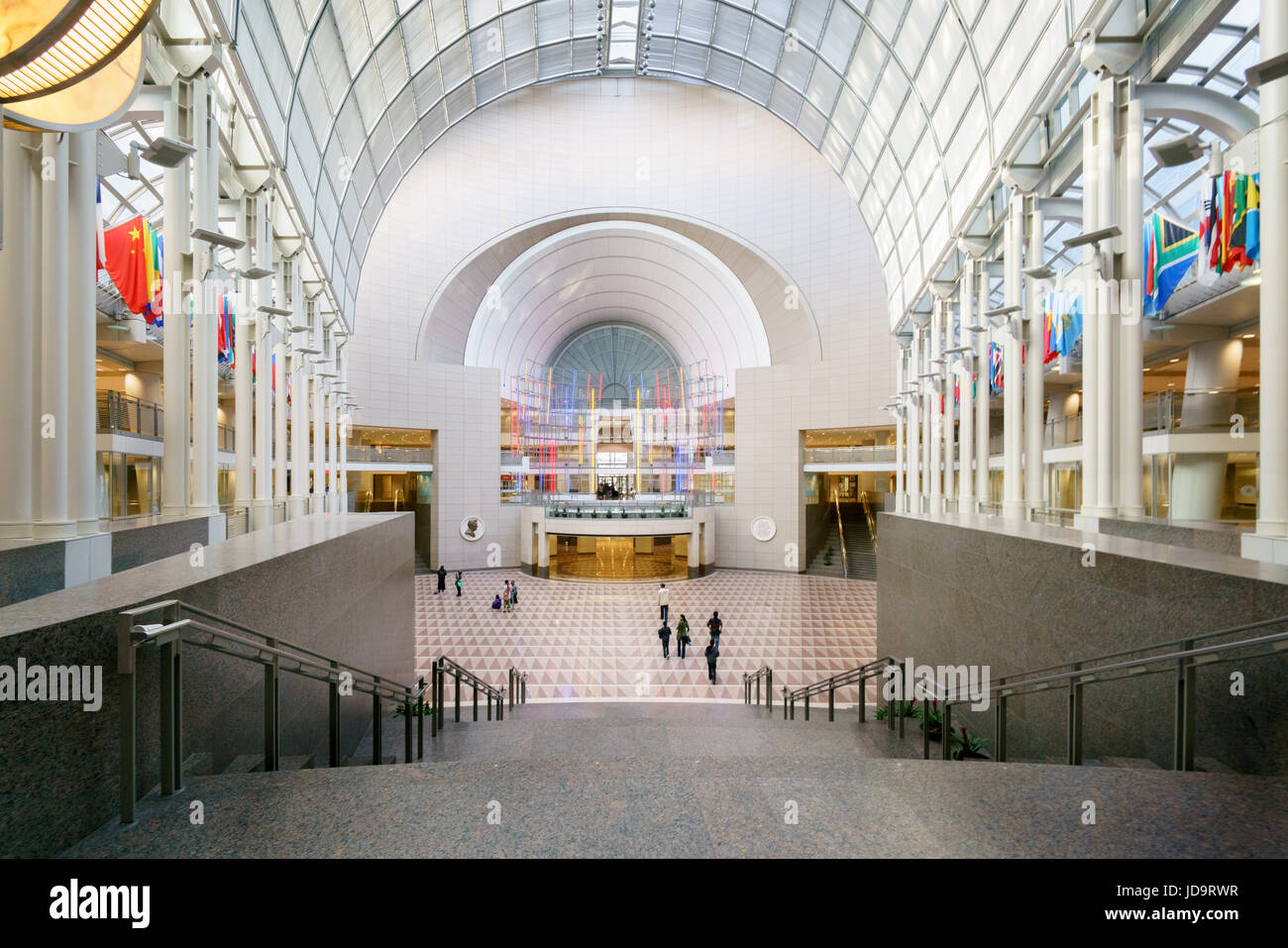 Visión de alto nivel, el interior del edificio de gobierno, Washington DC, EE.UU. Washington EE.UU. capital 2016 Otoño Foto de stock