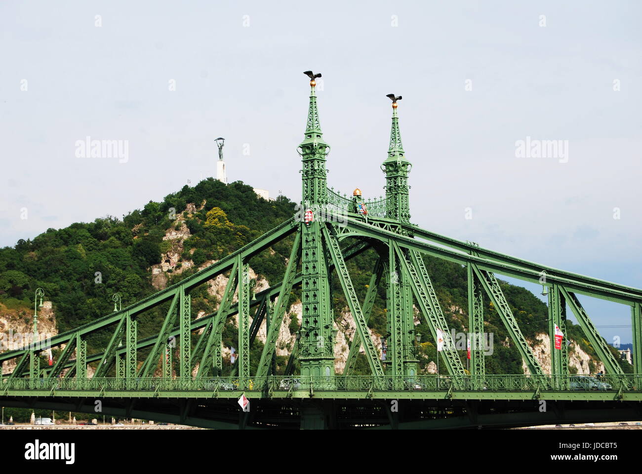 Gellert Hill y Puente Liberty Foto de stock