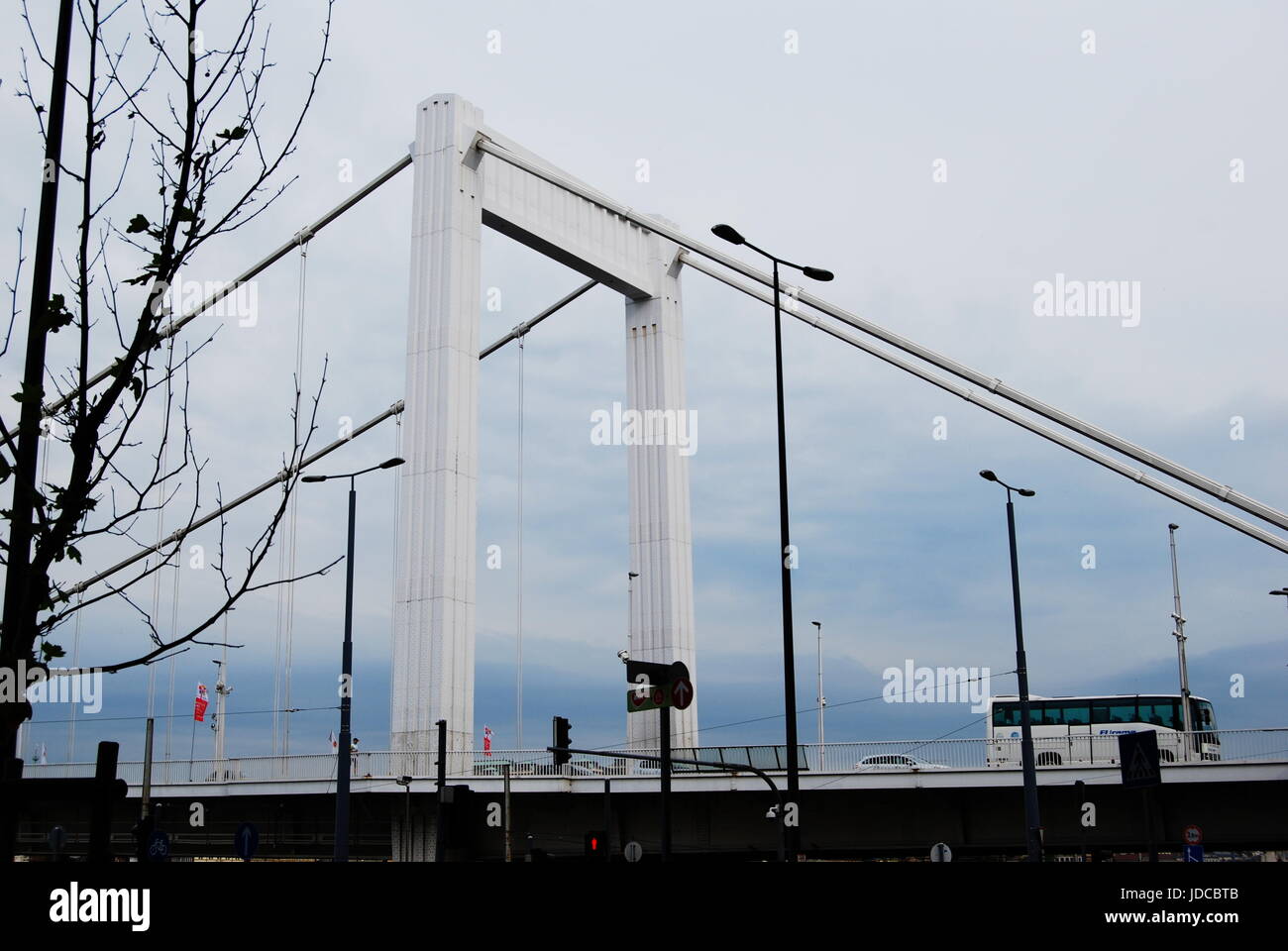 Puente Elisabeth en Budapest Foto de stock